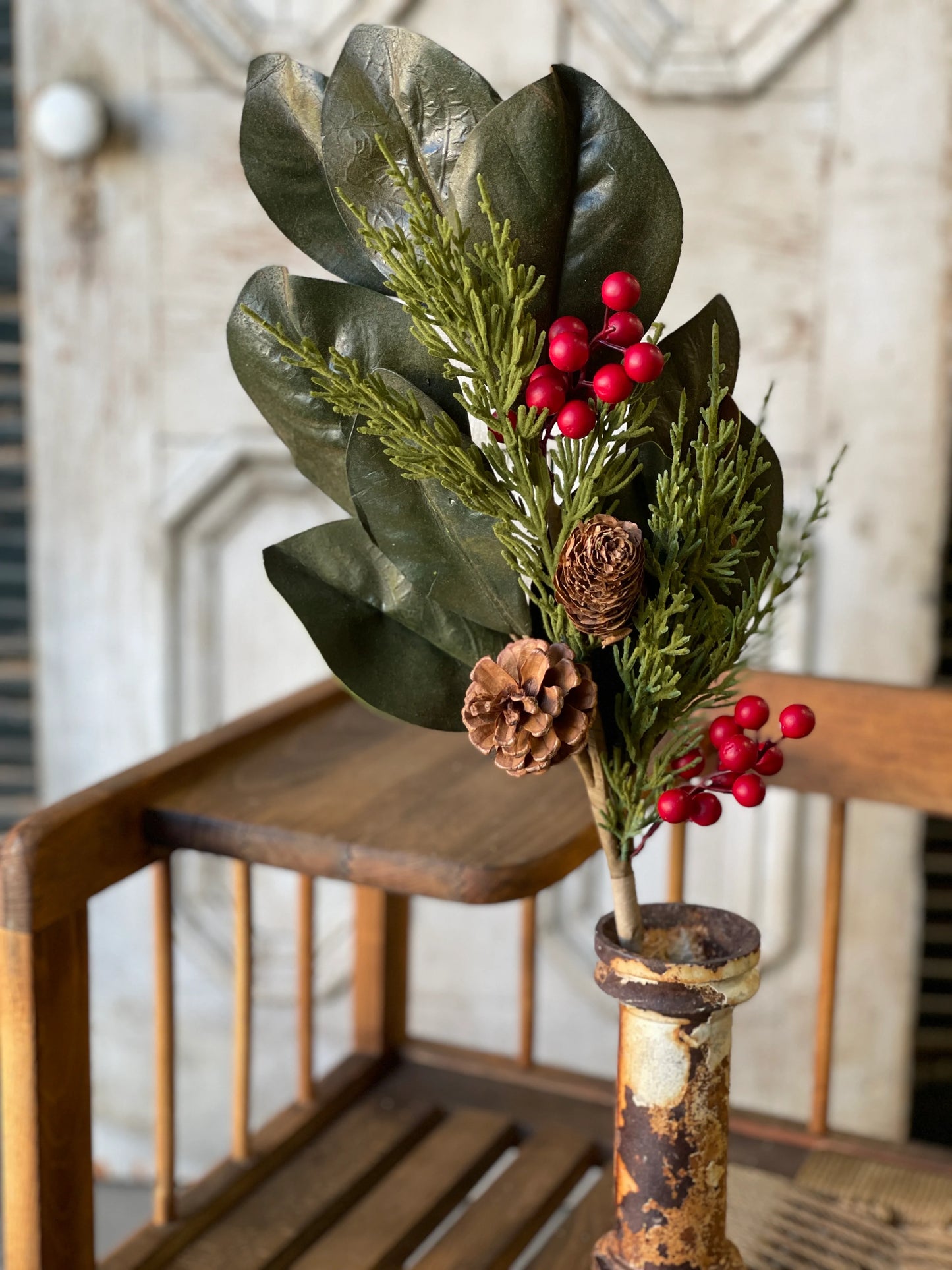 Yuletide Magnolia Spray