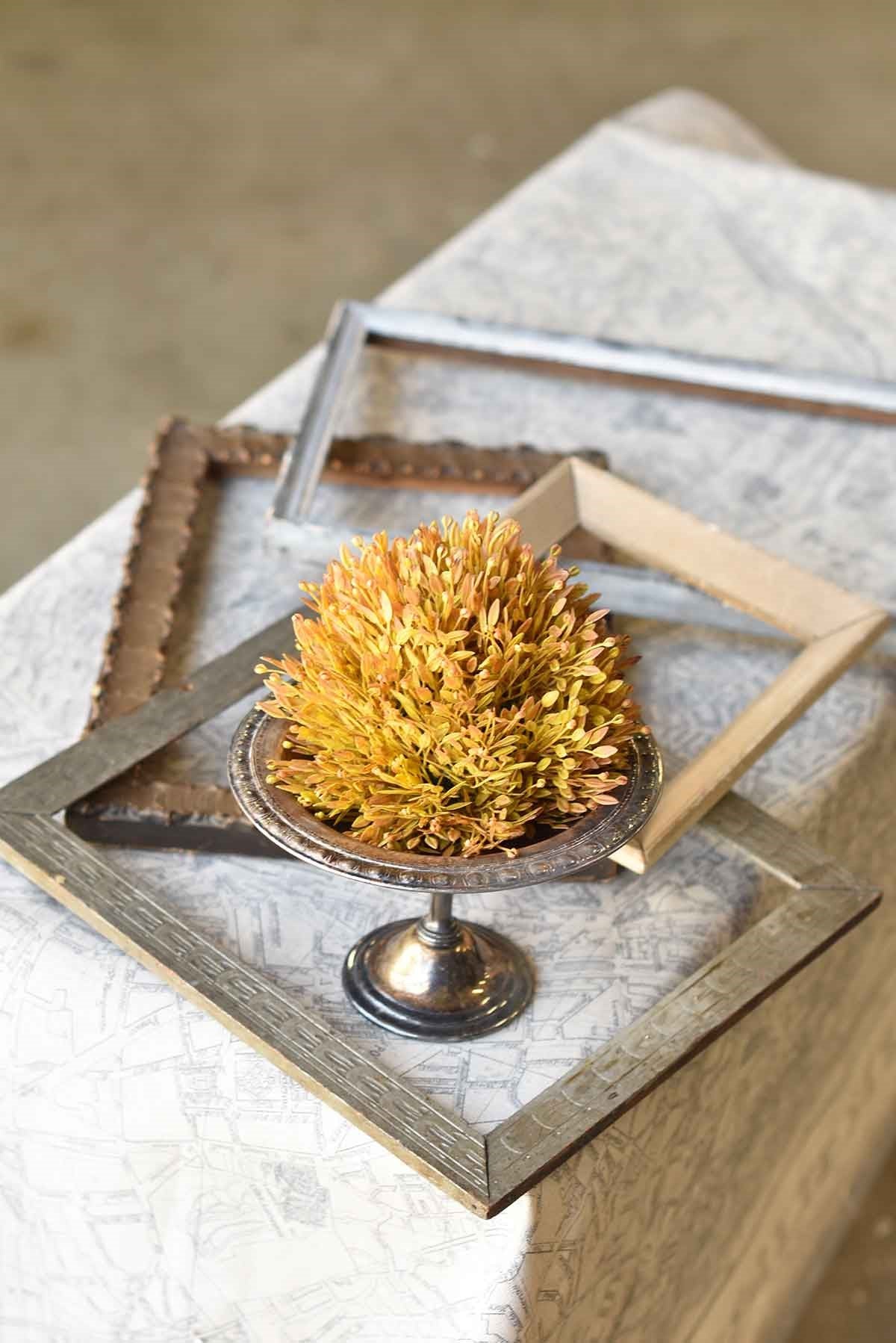 Sunwashed Seed Head Half Sphere
