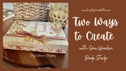 Two Ways to Create with One Wooden Book Stack Set