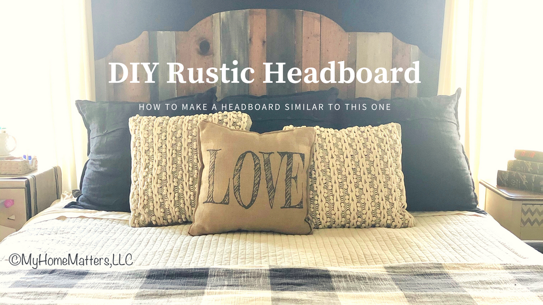 DIY Rustic Wooden Headboard