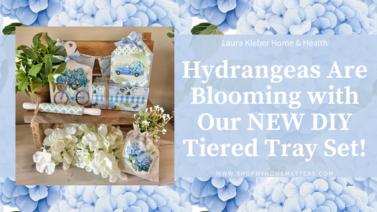 Hydrangeas Are Blooming with Our NEW DIY Tiered Tray Set!