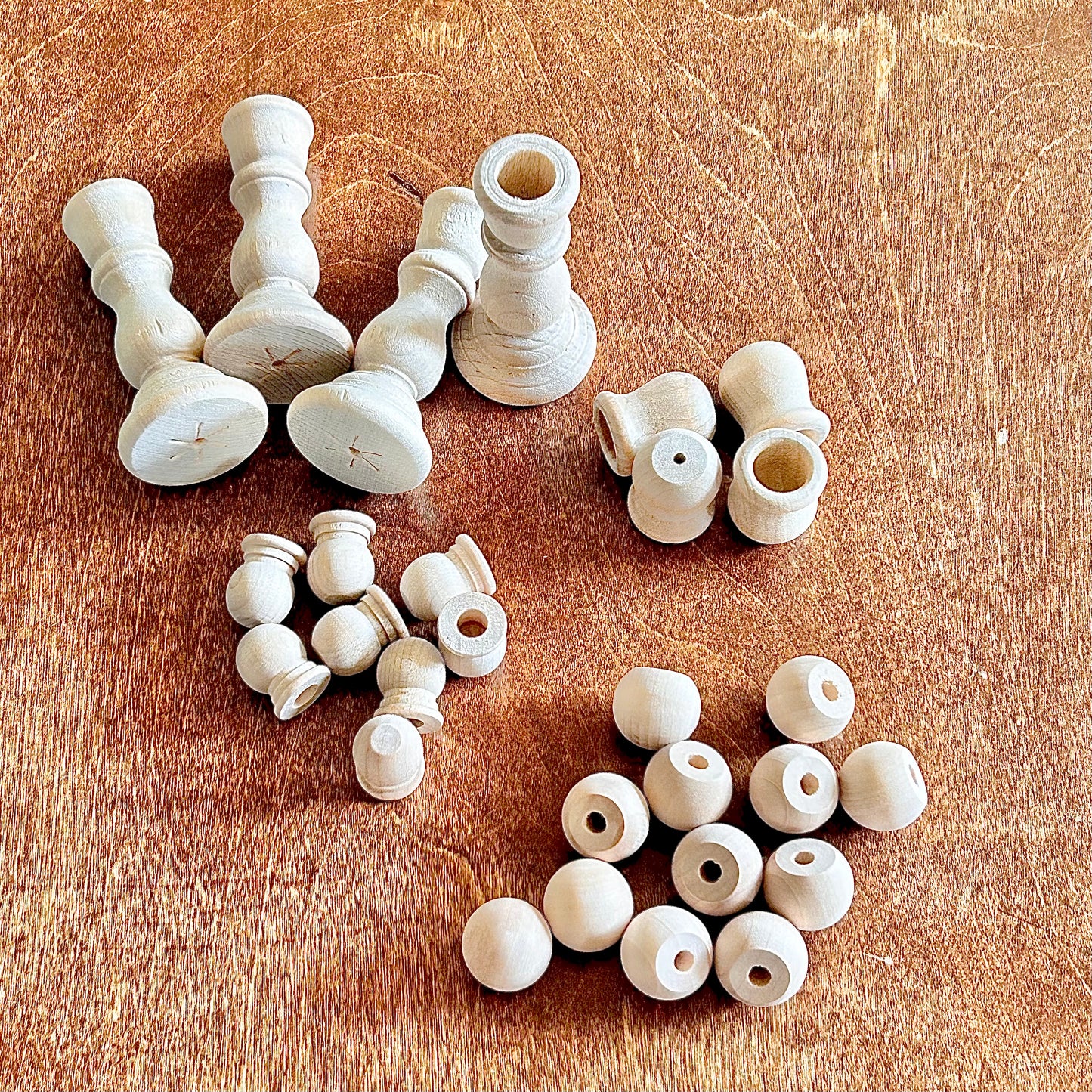 Wood Candle Cups and Split Ball Risers