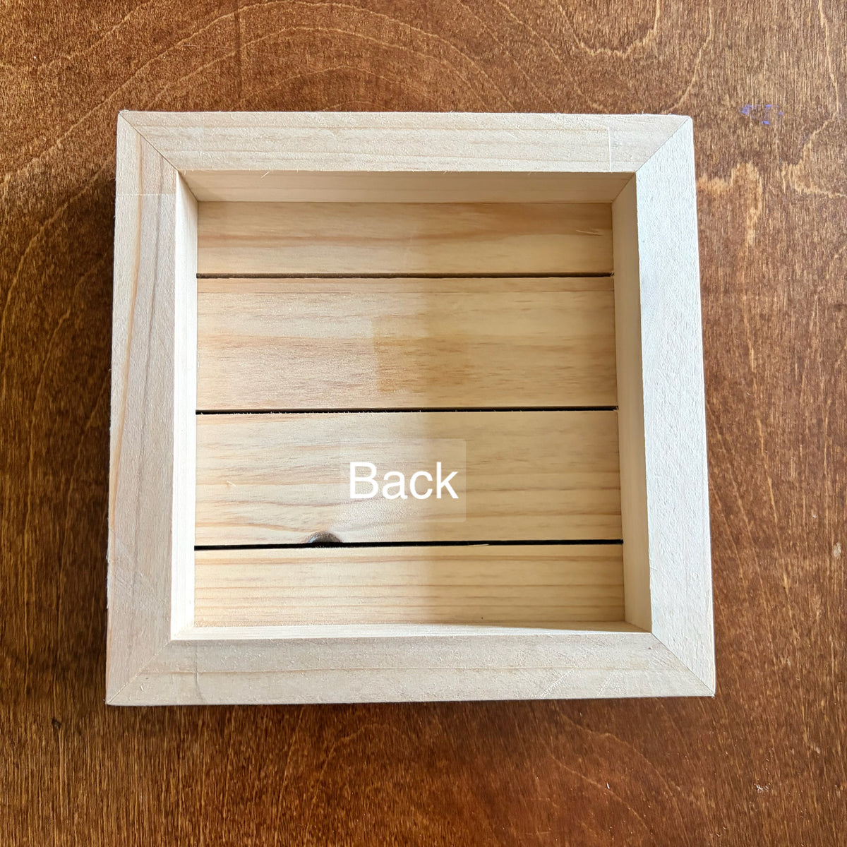 Chunky Planked Wood Square (6.25”)