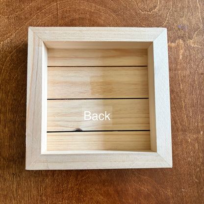 Chunky Planked Wood Square (6.25”)