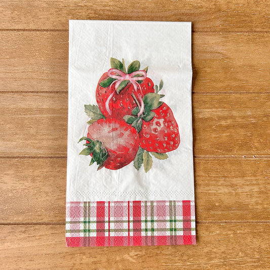 Napkin | Strawberries with Border