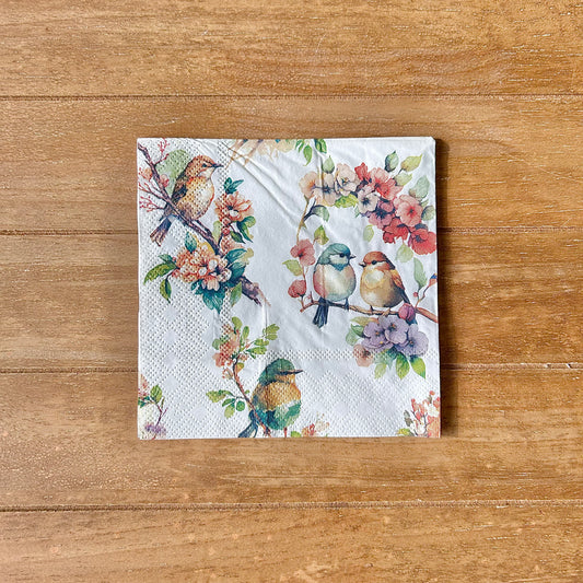 Napkin | Colorful Birds & Flowers