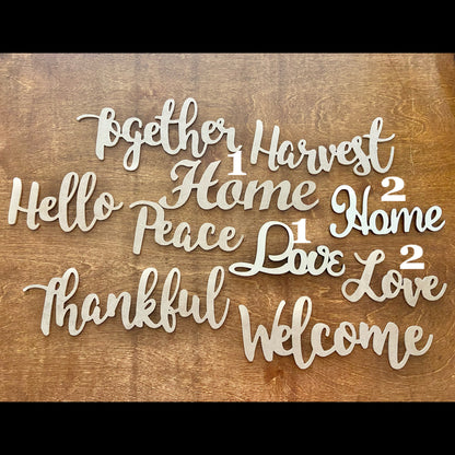 Wood Word Cutouts