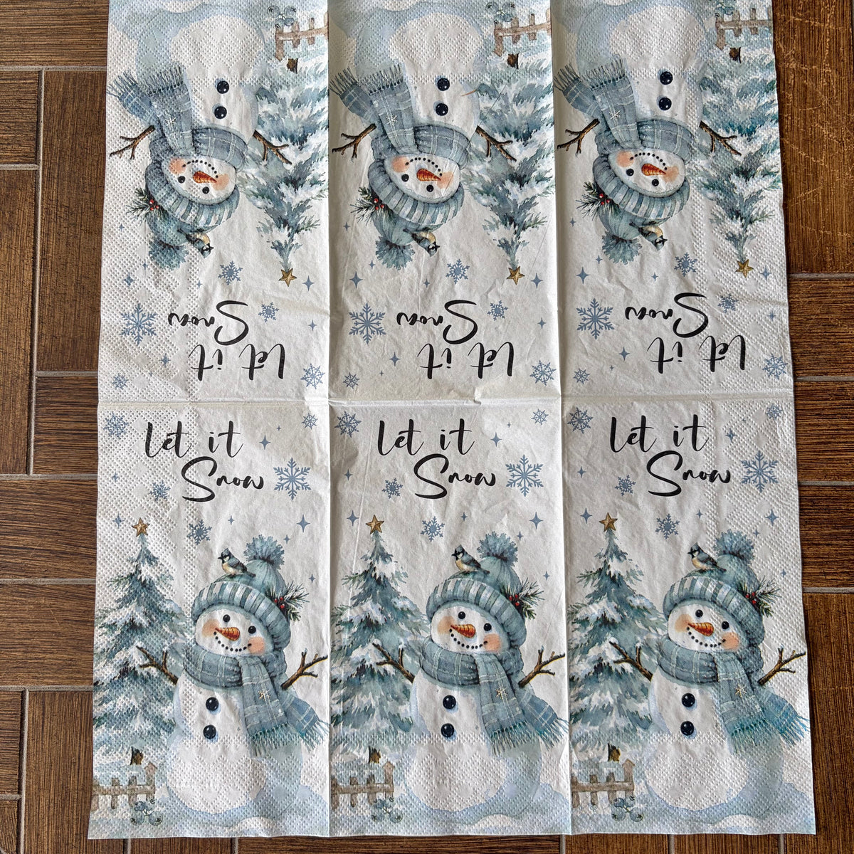 Napkin Bundle | Blue Snowman