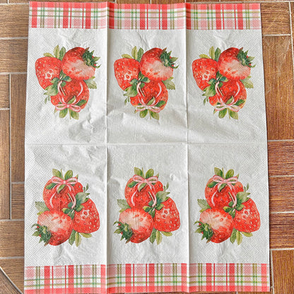 Napkin Bundle | Strawberries 2.0