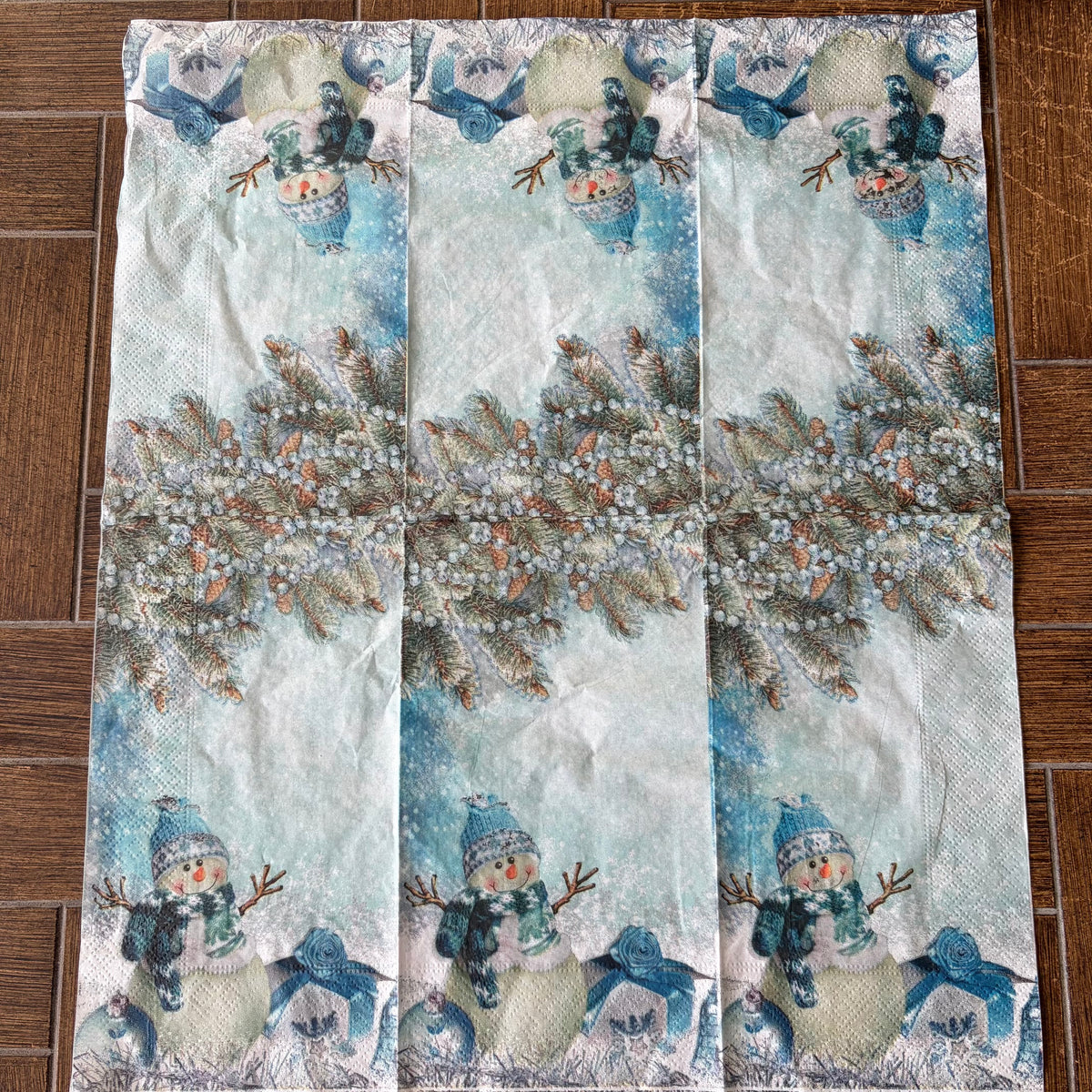 Napkin Bundle | Blue Snowman