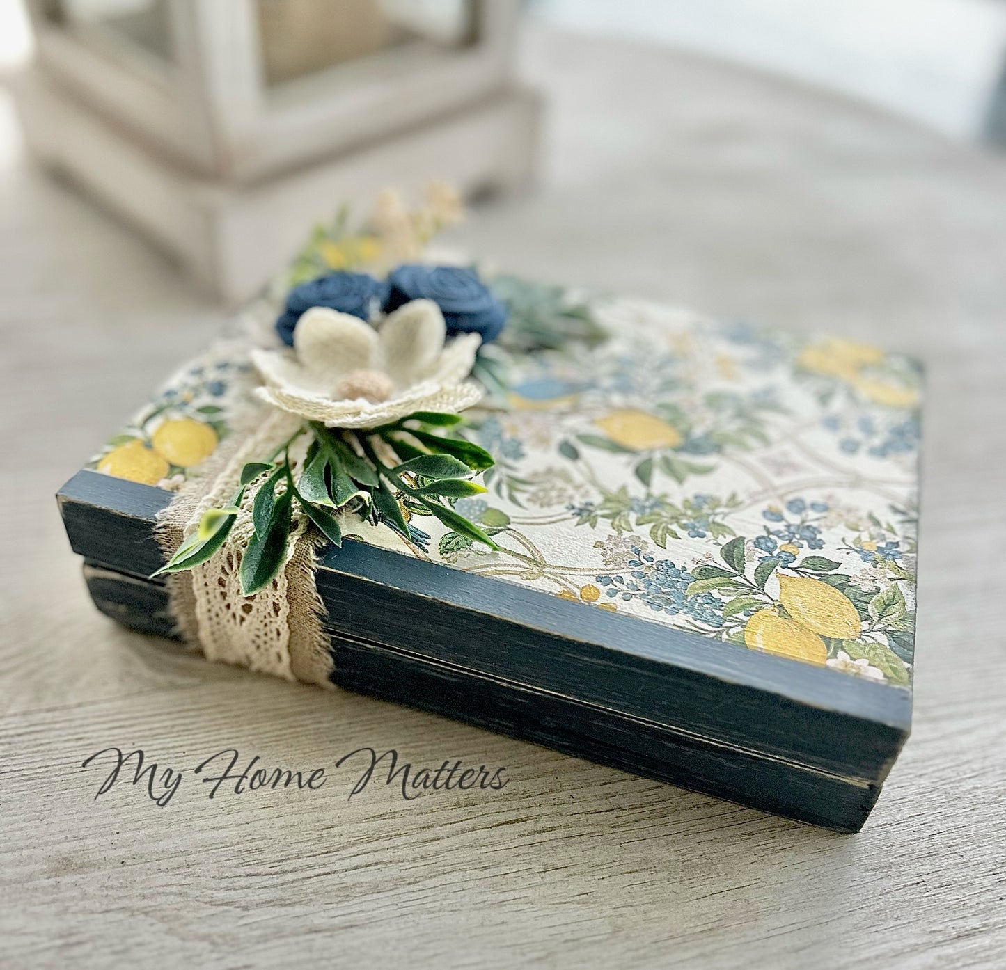 Finished Book Stack | Blue Birds & Lemons