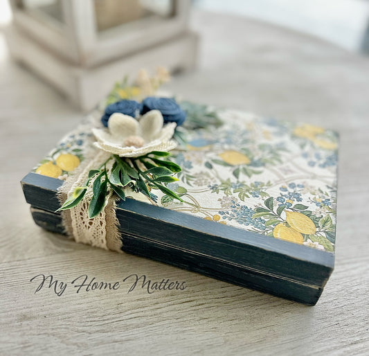 Finished Book Stack | Blue Birds & Lemons