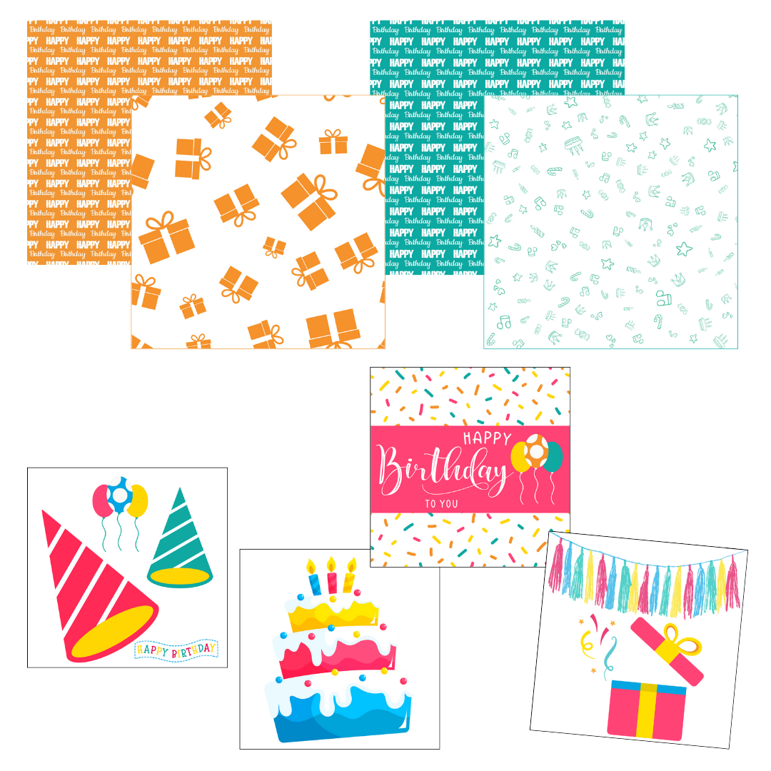 Birthday Colored Prints (Digital Printable)