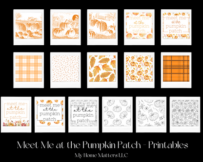 DIY Decor Bundle | Meet Me at the Pumpkin Patch (Digital Printable)