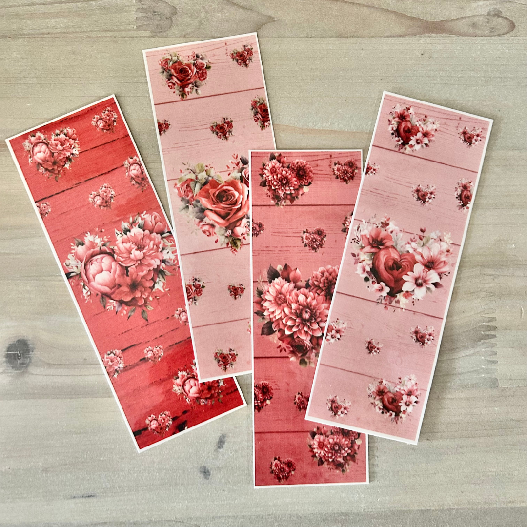 Bookmarks | Valentine Floral Hearts