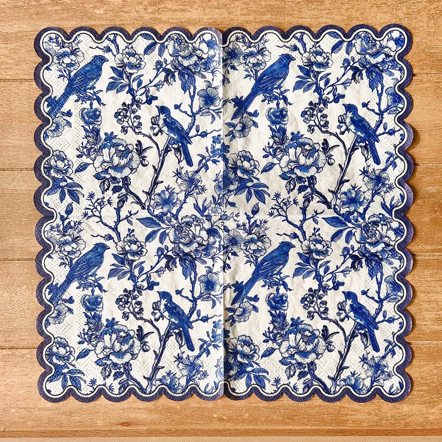 Napkin | Bold Blue Bird Floral