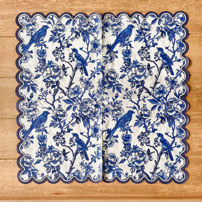 Napkin | Bold Blue Bird Floral
