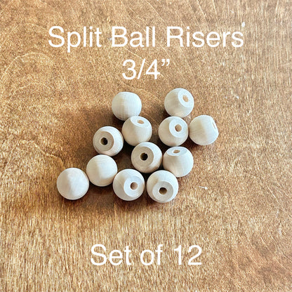 Wood Candle Cups and Split Ball Risers