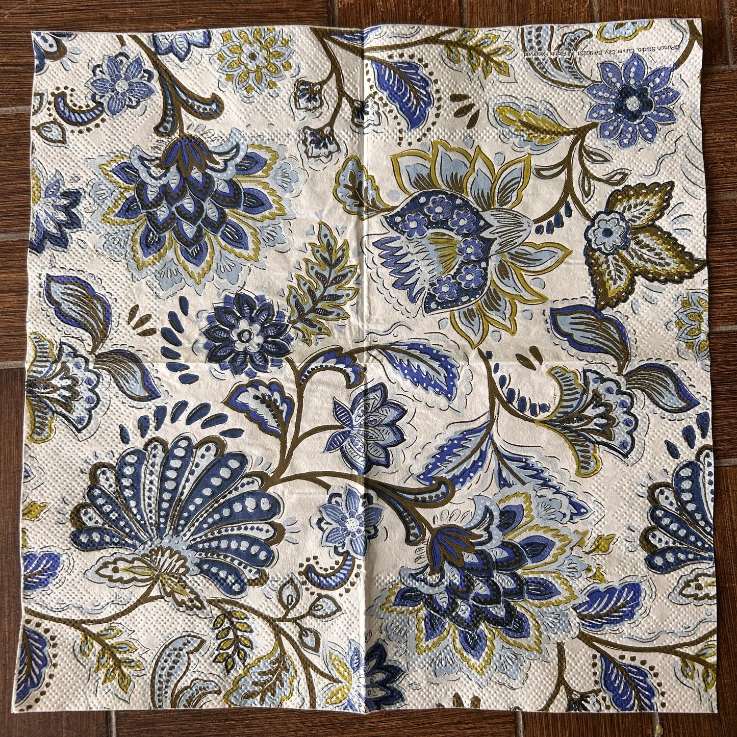 Napkin Bundle | Blue & Olive Elegant Floral