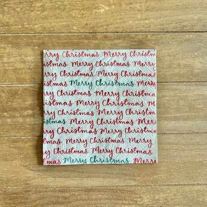Napkin | Red & Green Merry Christmas