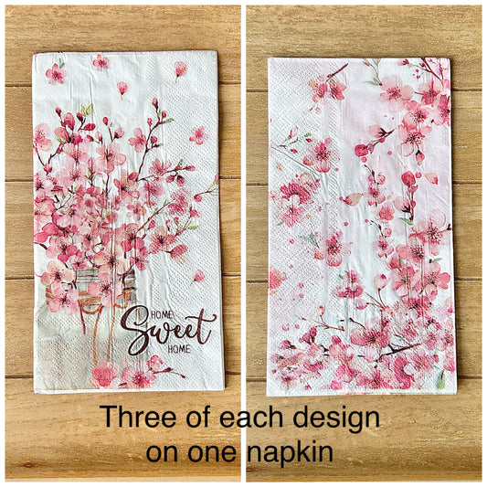 Napkin | Dual Print Pink Home Sweet Home
