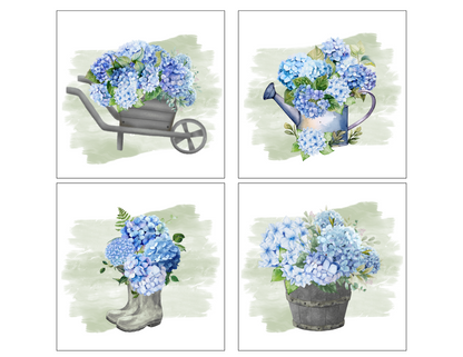 Digital DIY Decor Bundle | Blue Hydrangeas