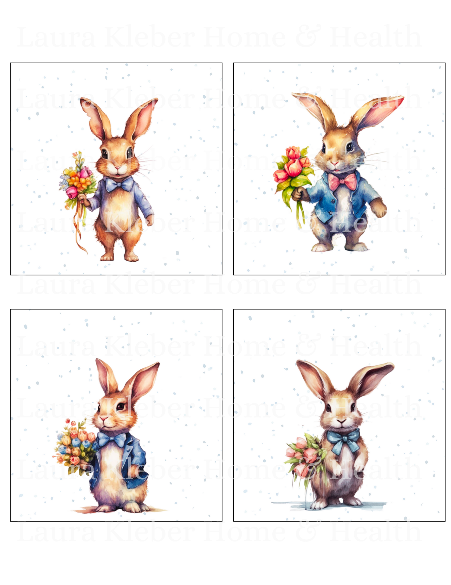 Cards | Bunnies in Blue (8 Pack)