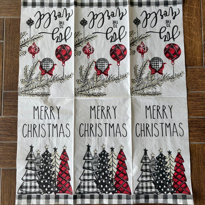 Napkin Bundle | Black & Red Christmas