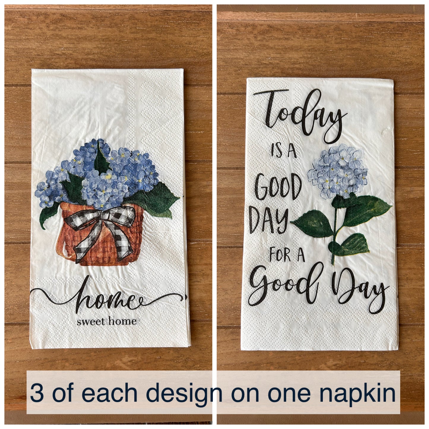 Napkin | Dual Print Hydrangea