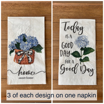 Napkin | Dual Print Hydrangea