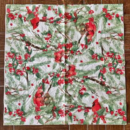 Napkin Bundle | Christmas Cardinals 2