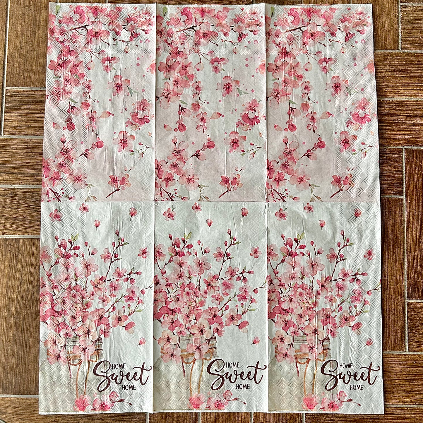 Napkin | Dual Print Pink Home Sweet Home