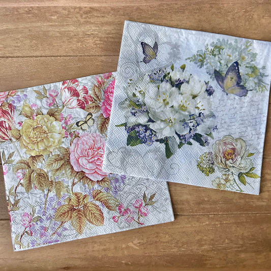 Napkin Bundle | Vintage Floral & Butterfly