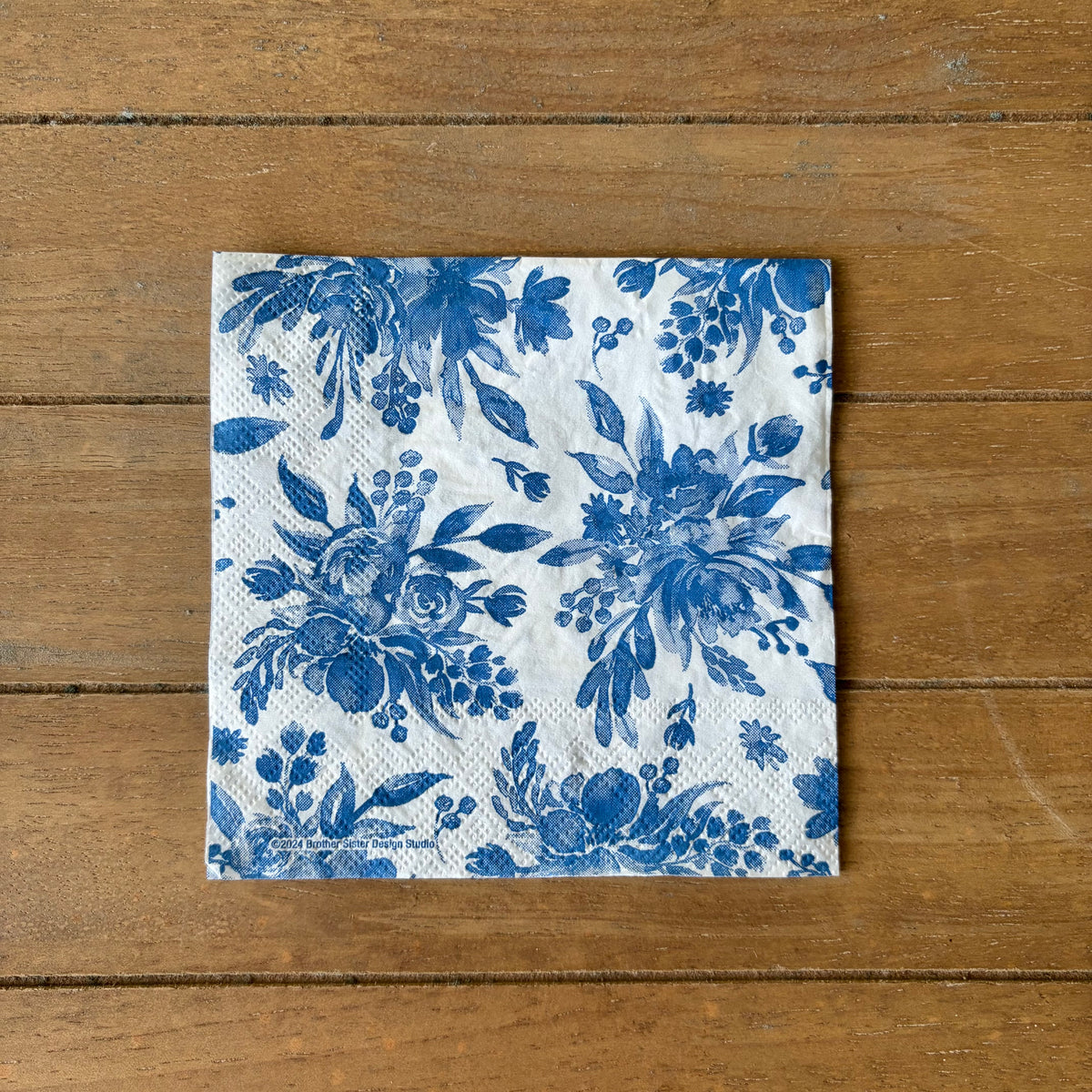 Napkin | Royal Blue Floral