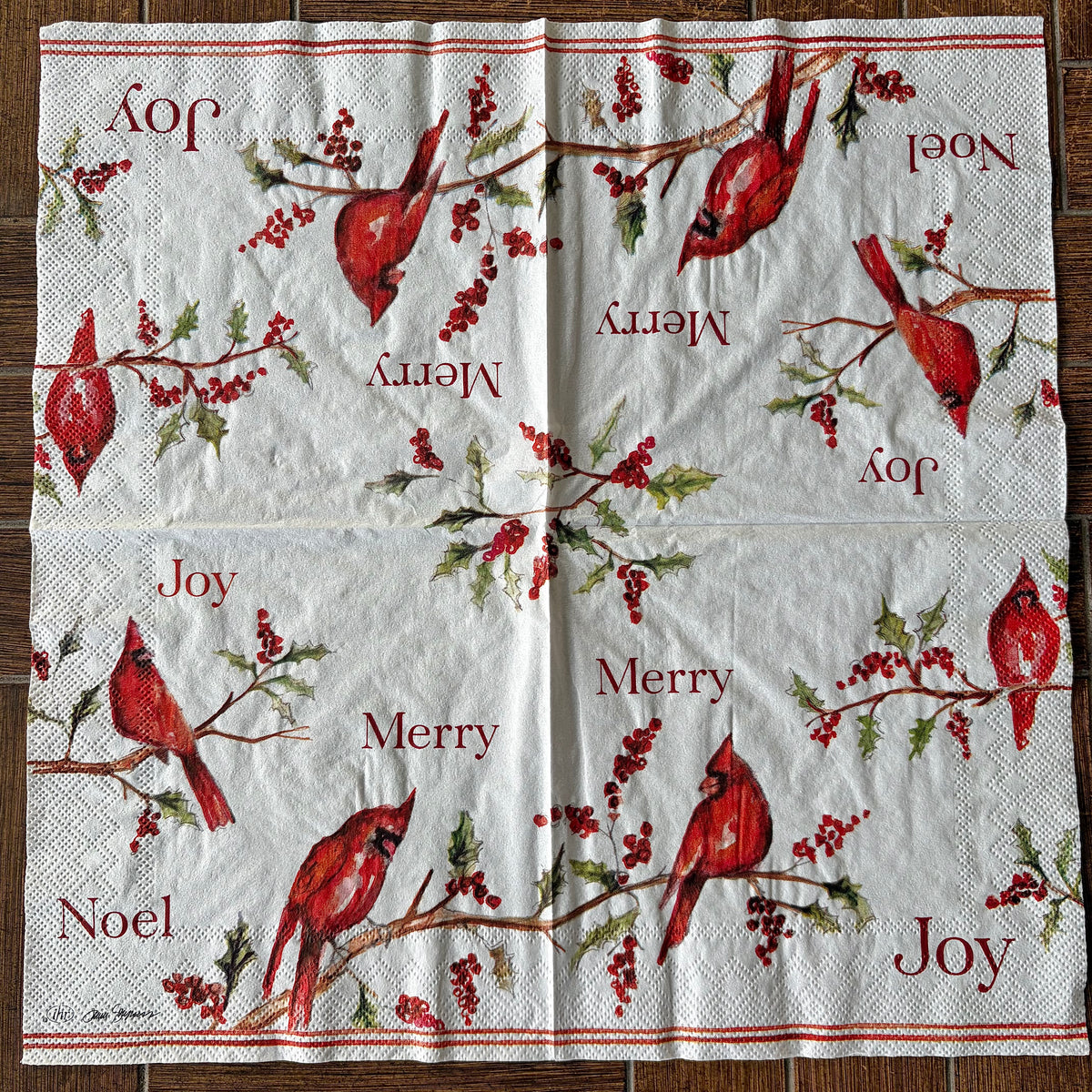 Napkin Bundle | Christmas Cardinals 4