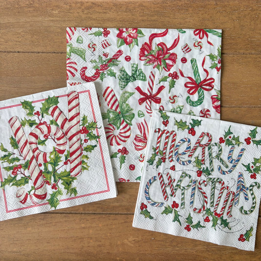 Napkin Bundle | Candy Cane Christmas