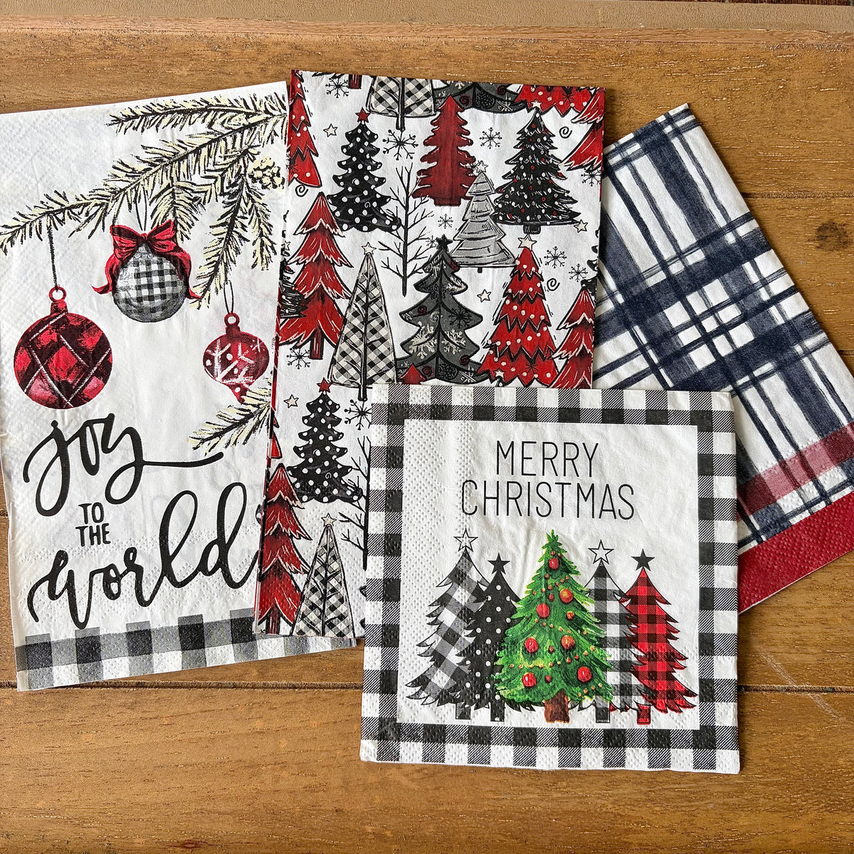 Napkin Bundle | Black & Red Christmas