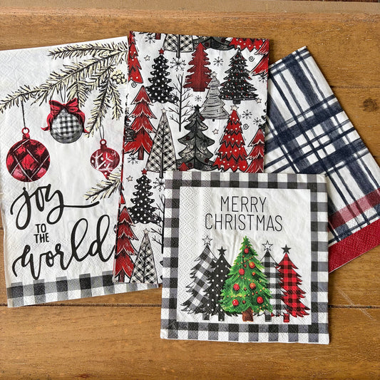 Napkin Bundle | Black & Red Christmas