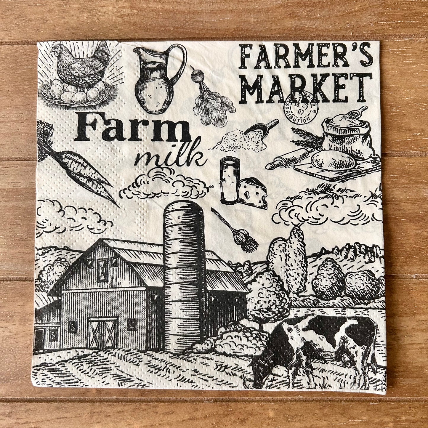 Napkin Bundle | Black & Cream Farm