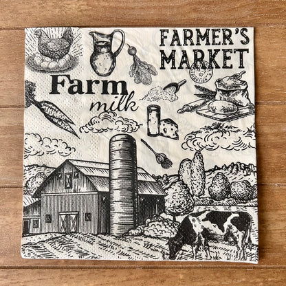 Napkin Bundle | Black & Cream Farm