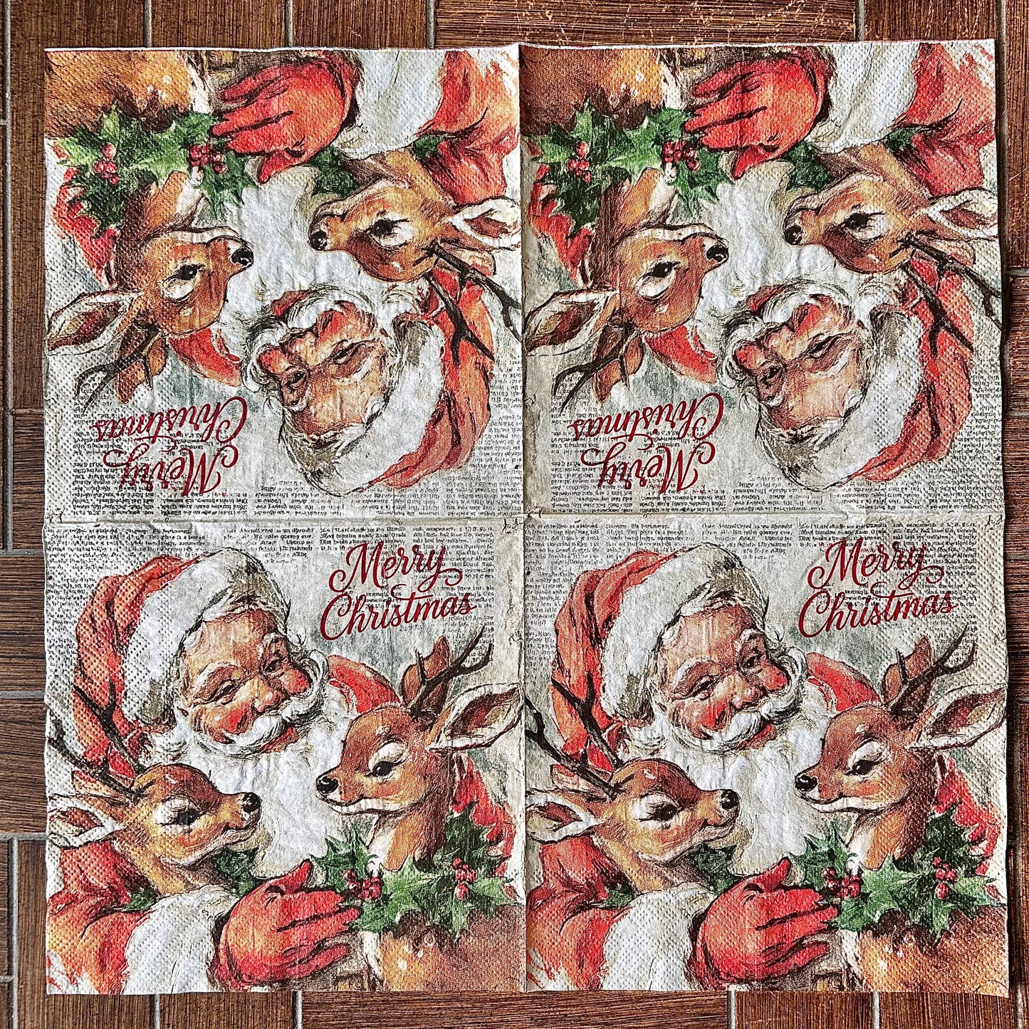 Napkin Bundle | Vintage Santas