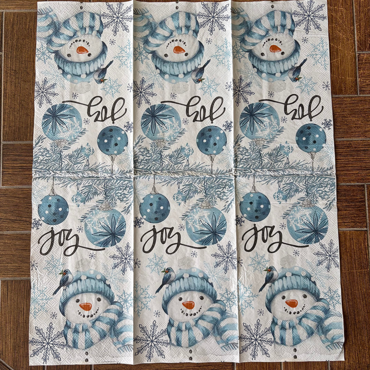 Napkin Bundle | Blue Snowman