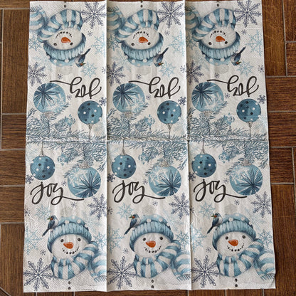 Napkin Bundle | Blue Snowman