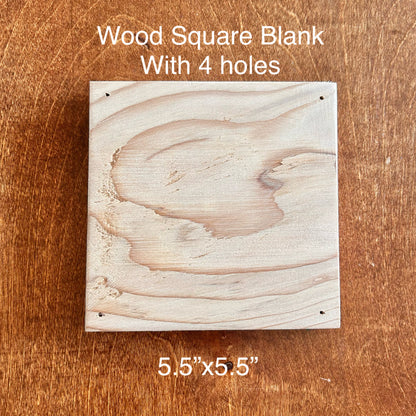Square Wood Blanks (5.5 inch)