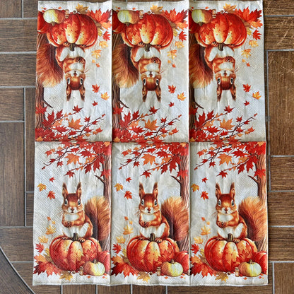 Napkin Bundle | Hello Fall Squirrel