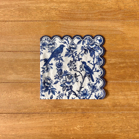 Napkin | Bold Blue Bird Floral