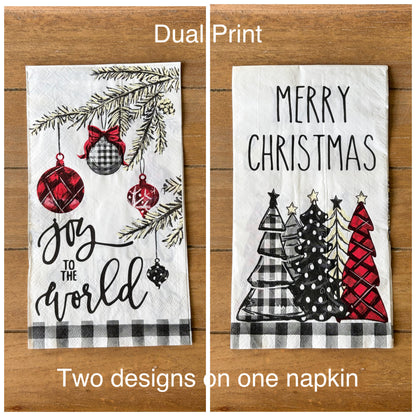 Napkin Bundle | Black & Red Christmas