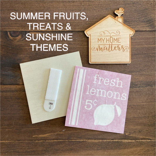 DIY Interchangeable Tiles - Summer Fruits, Treats & Sunshine Themes