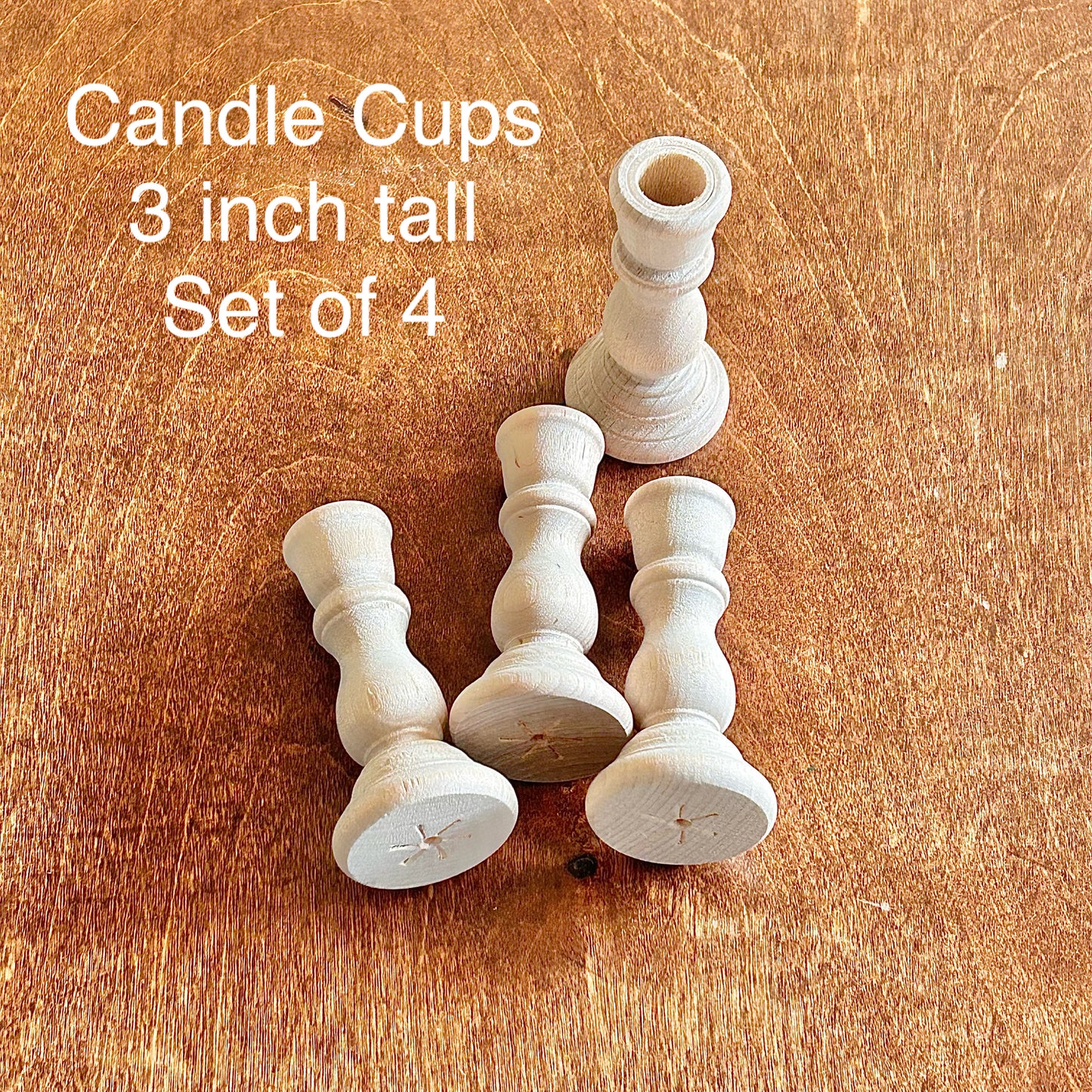 Wood Candle Cups and Split Ball Risers