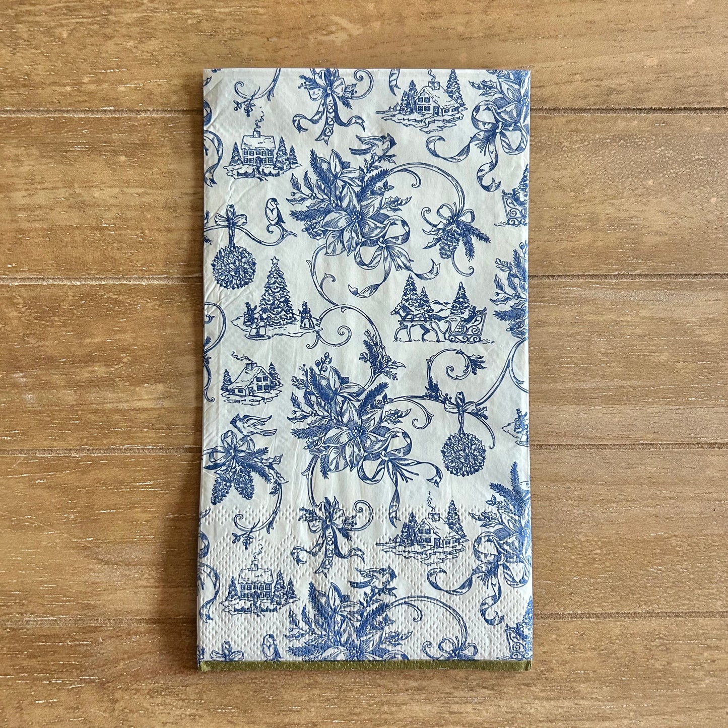 Napkin | Blue Christmas Scenes